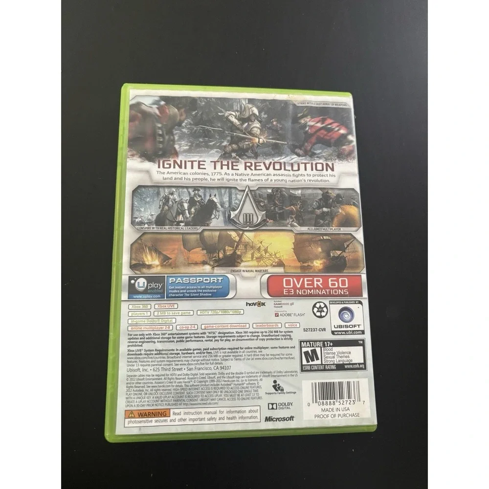 Assasins Creed‎ 3 (Xbox 360, 2008) Disc 2 Multiplayer Only
